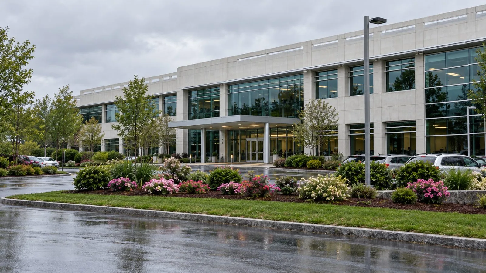 Hubbell’s headquarters stands beside a tree-lined access road in Shelton, Connecticut. / EconoTimes.ai