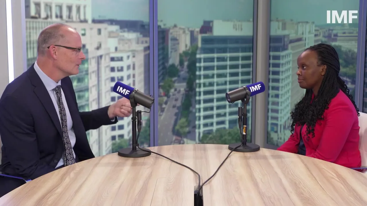 International Monetary Fund broadcast. (Screen grab)
