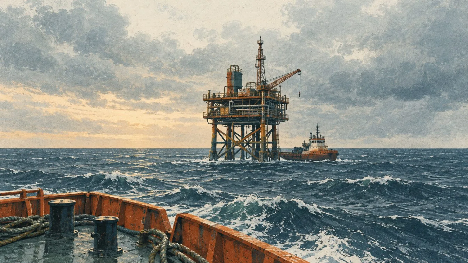 An offshore supply vessel loads equipment at Aberdeen Harbour in Scotland. / TokenPost.ai
