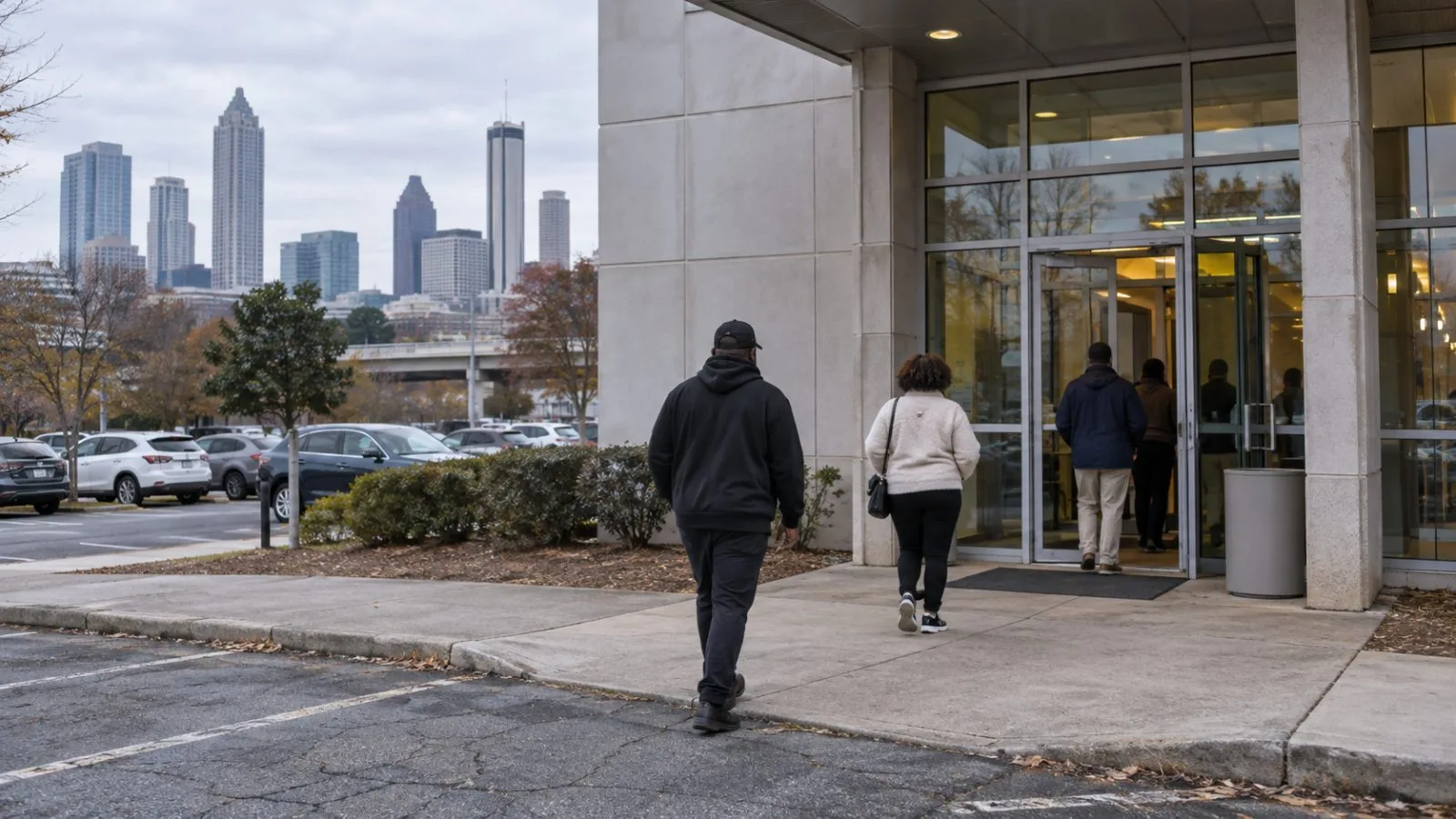 Voters enter an early-voting center in Atlanta, Georgia, ahead of the Nov. 3 election. (AI-generated image / EconoTimes)