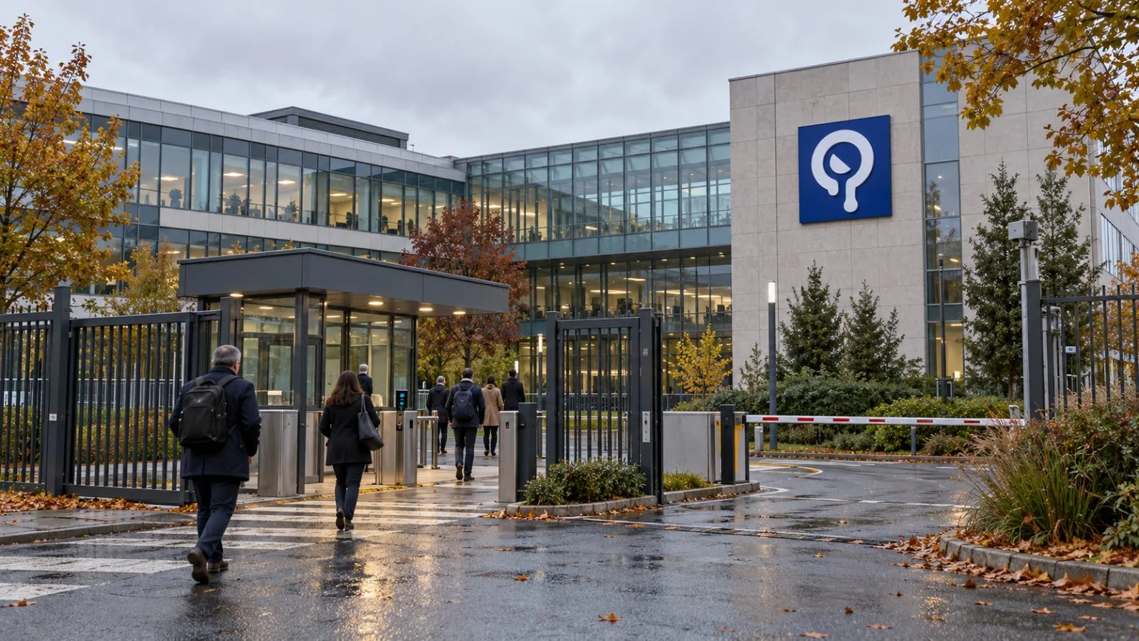 The Thales headquarters building sits under gray skies in Meudon, France. / EconoTimes.ai