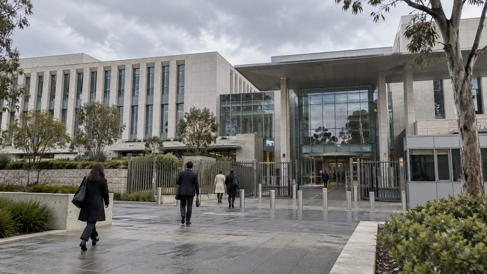 Pedestrians pass the Department of Foreign Affairs and Trade building in Canberra, Australia (AI-generated image / EconoTimes)