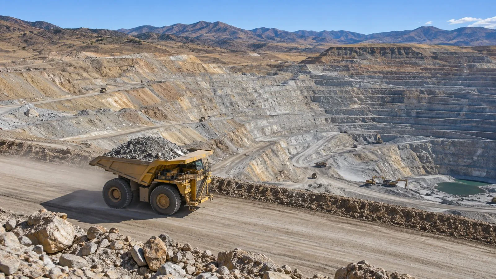 A haul truck climbs a dusty bench road at a gold mine near Carlin, Nevada / EconoTimes.ai
