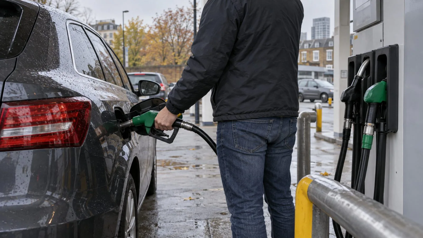 A motorist refuels at a petrol station forecourt in London, United Kingdom. (AI-generated image / EconoTimes)