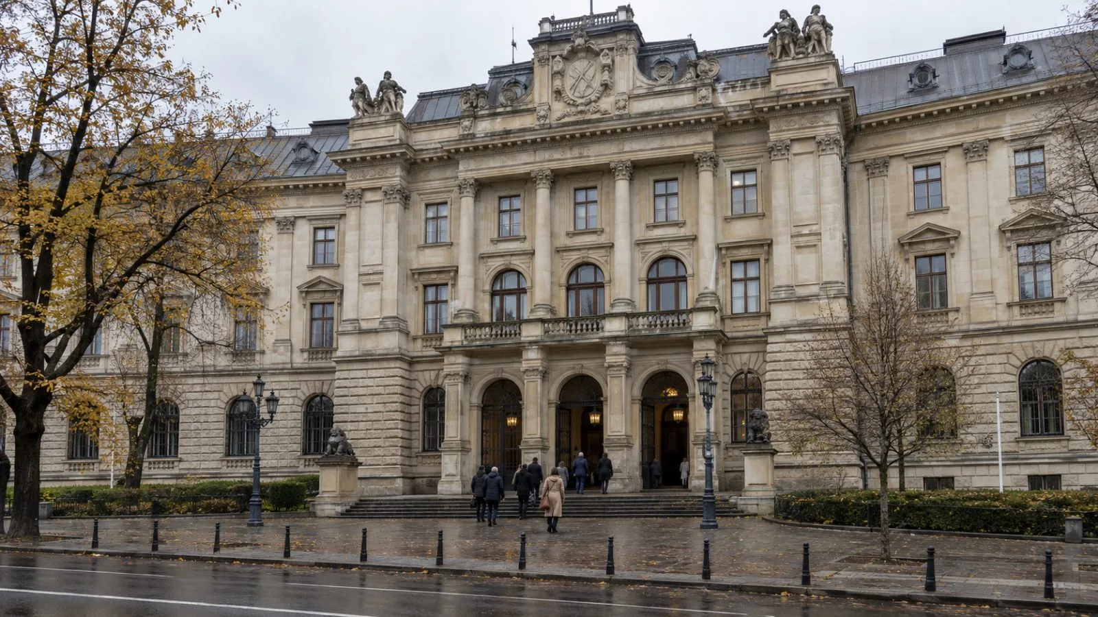 People enter the Lviv Regional Council building in Lviv, Ukraine. (AI-generated image / EconoTimes)