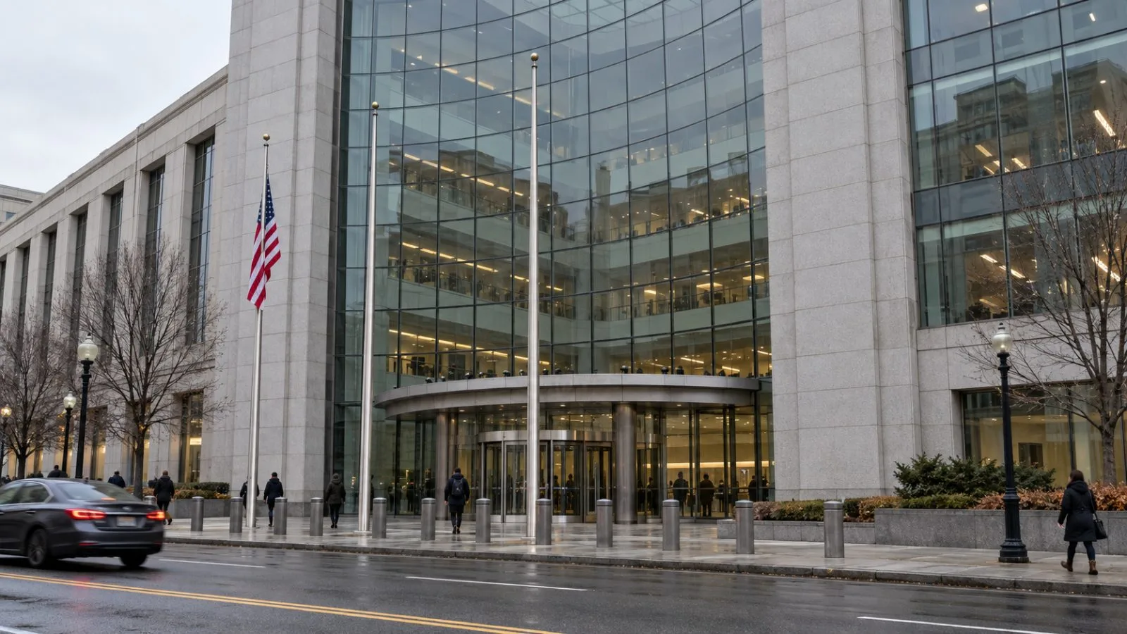 The U.S. Securities and Exchange Commission headquarters stands on F Street NE in Washington, D.C. (AI-generated image / EconoTimes)