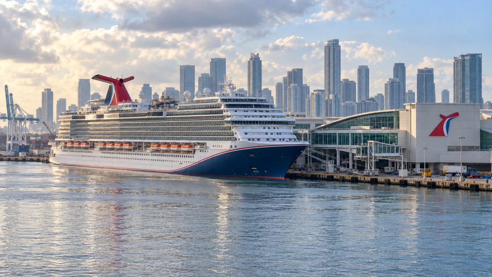 A passenger cruise ship is berthed beside the terminals at PortMiami in Miami, Florida. / EconoTimes.ai