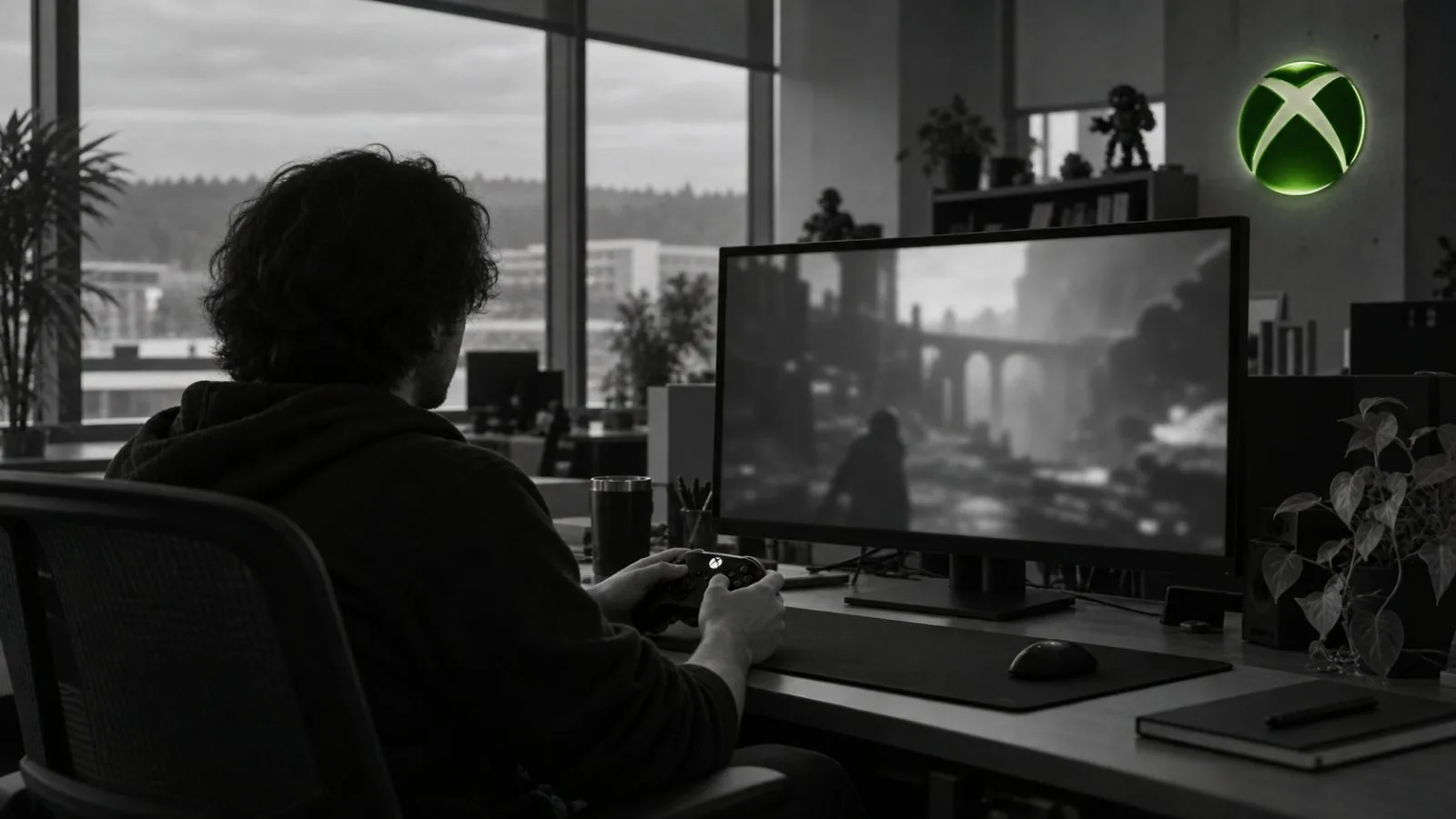 A developer tests a video game at a workstation in Redmond, Washington. / EconoTimes.ai