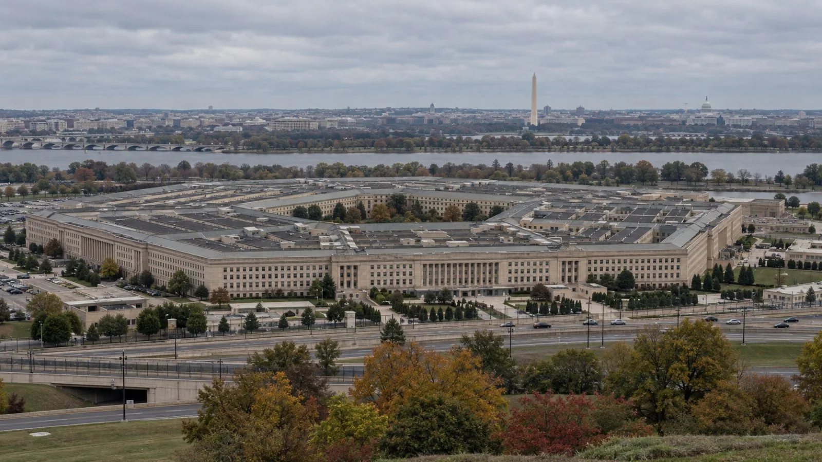 The Pentagon sits beneath an overcast sky in Arlington, Virginia. (AI-generated image / EconoTimes)