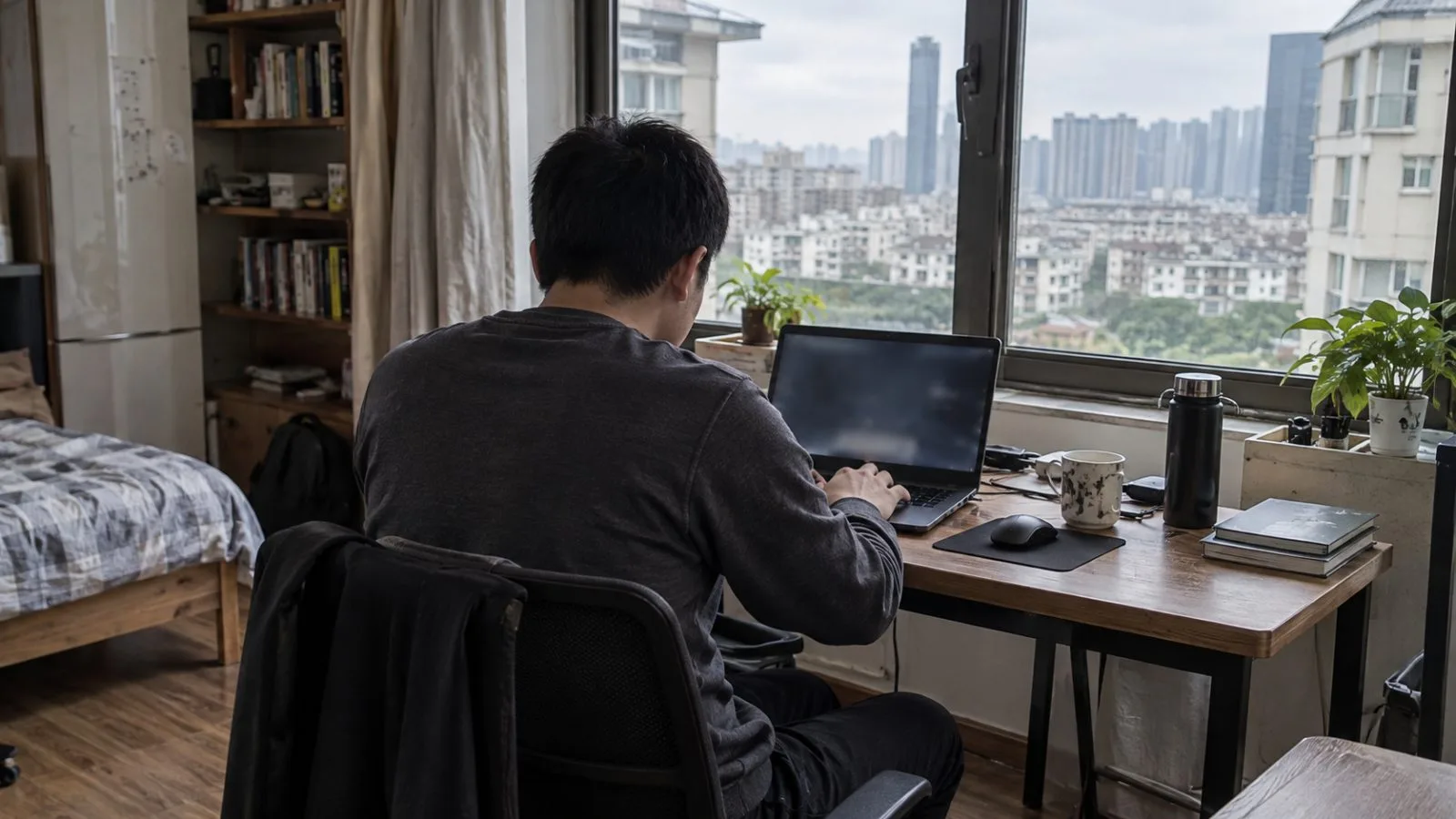 A developer tests a web search API on a laptop in Hangzhou, China. / EconoTimes.ai
