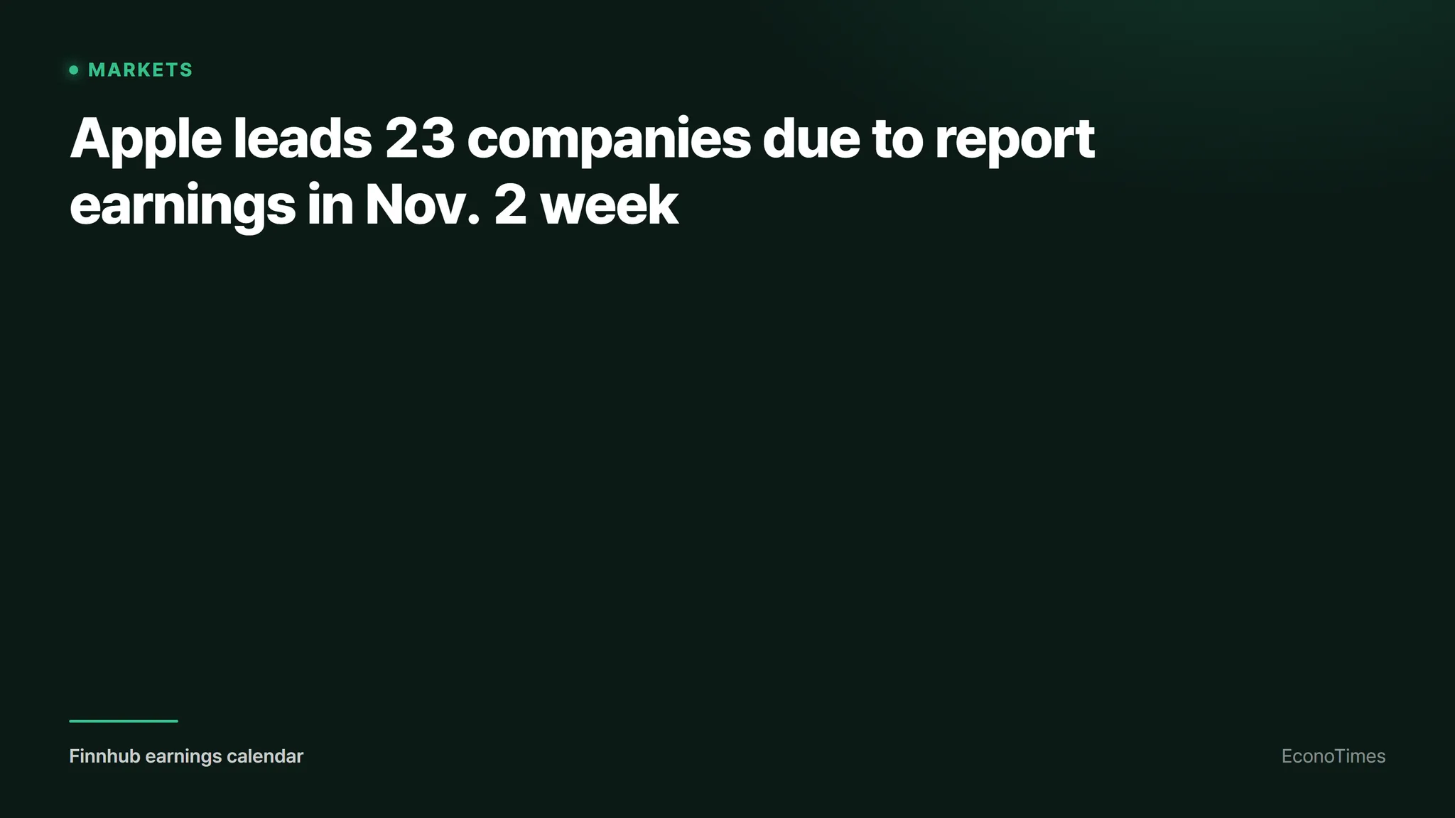 Finnhub earnings calendar. (EconoTimes)