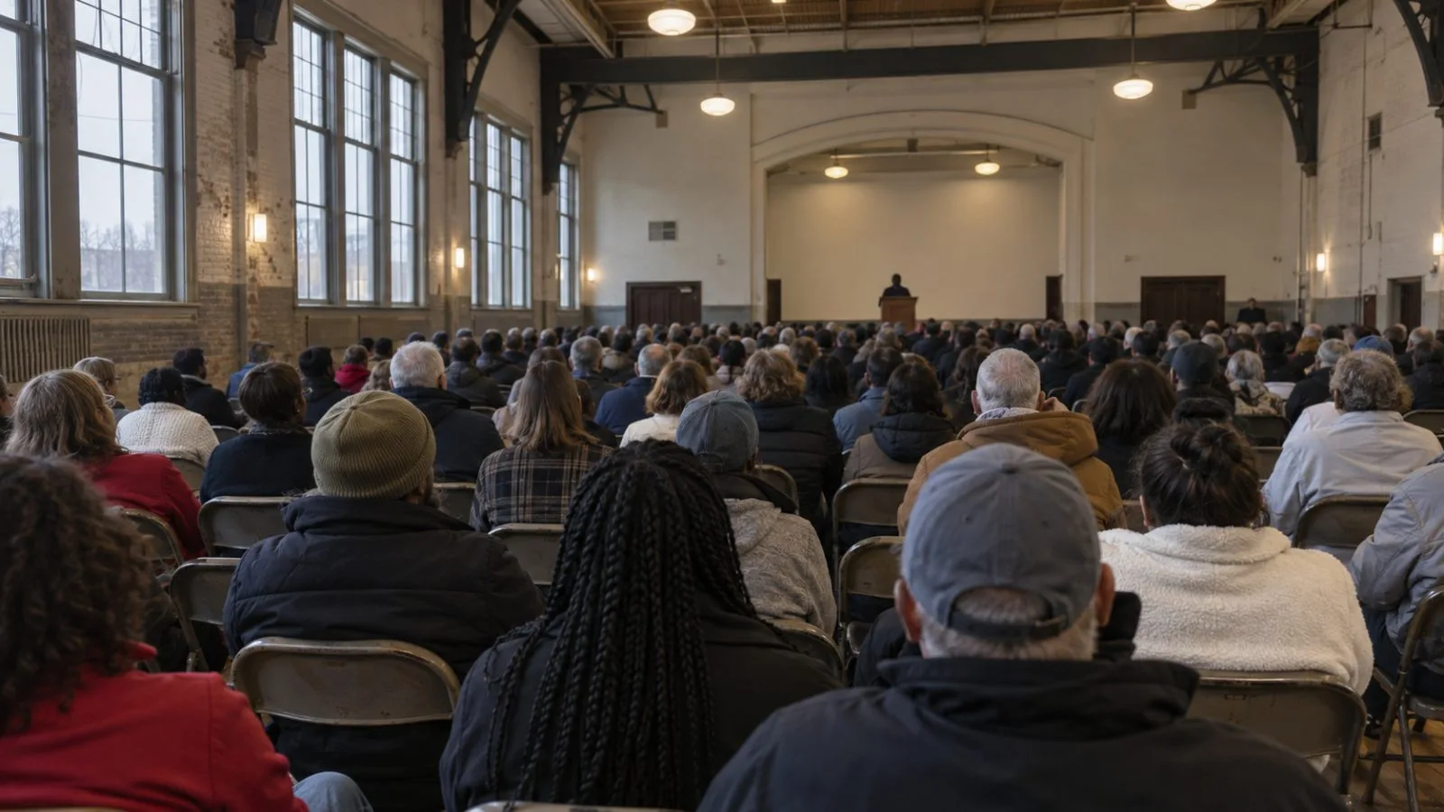 Supporters listen during a campaign rally in Cleveland, Ohio. (AI-generated image / EconoTimes)