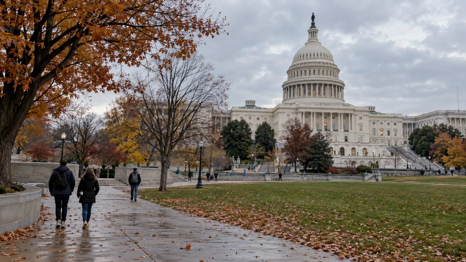 People cross the grounds outside the U.S. Capitol in Washington, D.C. (AI-generated image / EconoTimes)