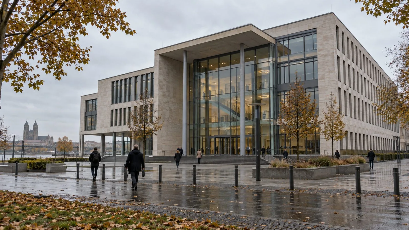 Pedestrians pass the Saxony-Anhalt state parliament in Magdeburg, Germany. (AI-generated image / EconoTimes)