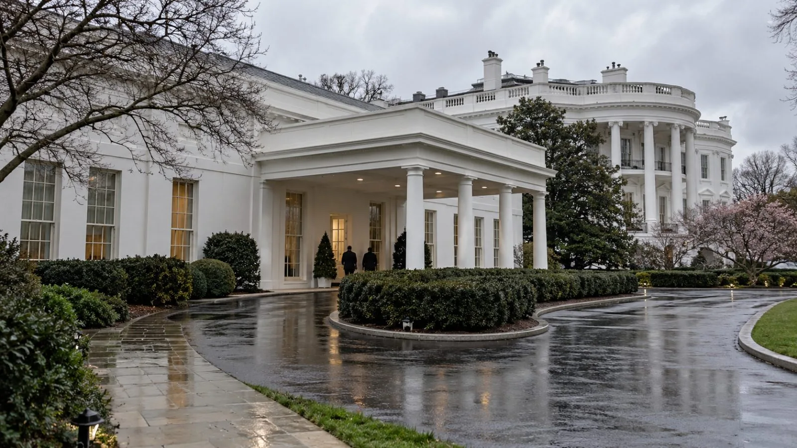 The White House West Wing stands under overcast skies in Washington, D.C. (AI-generated image / EconoTimes)