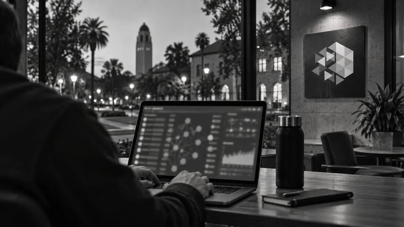 An operator checks blockchain records on a laptop in Palo Alto, California. / EconoTimes.ai
