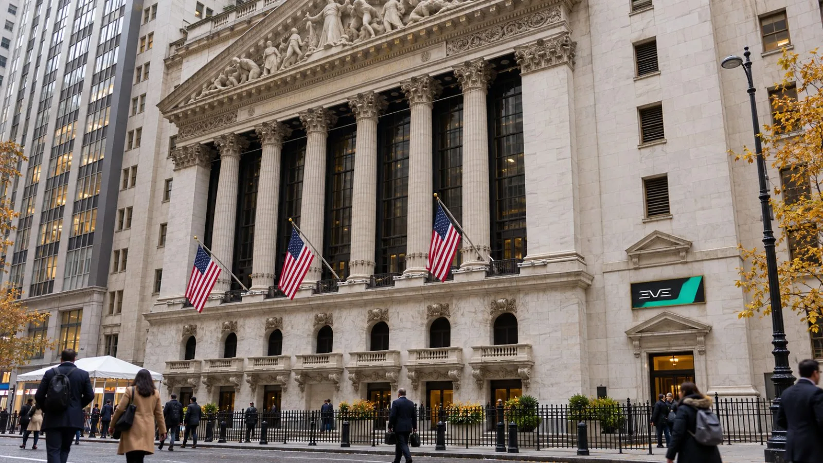 Pedestrians pass the New York Stock Exchange on Broad Street in Lower Manhattan. / EconoTimes.ai