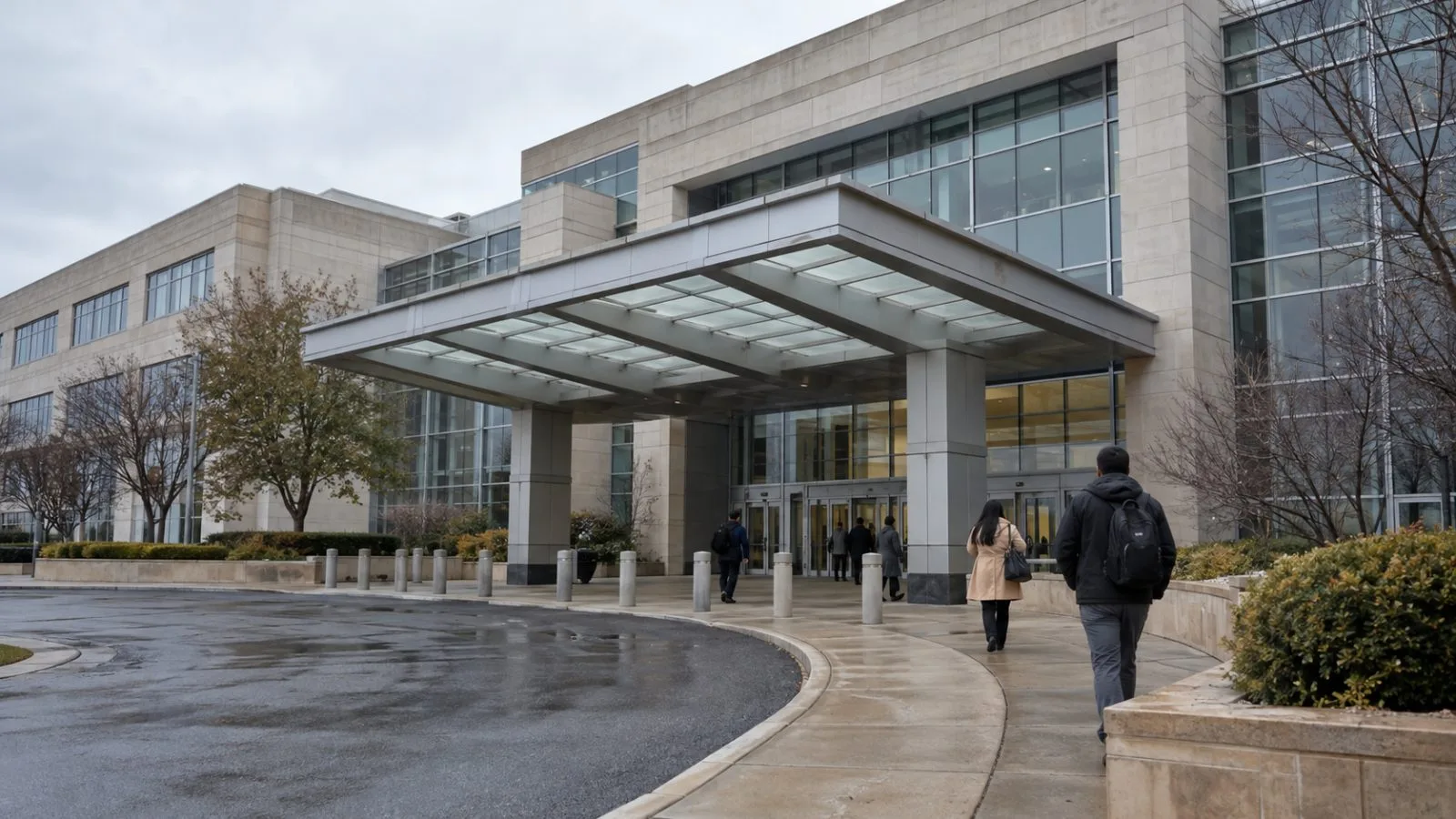 Pedestrians pass the U.S. Citizenship and Immigration Services headquarters in Camp Springs, Maryland. (AI-generated image / EconoTimes)