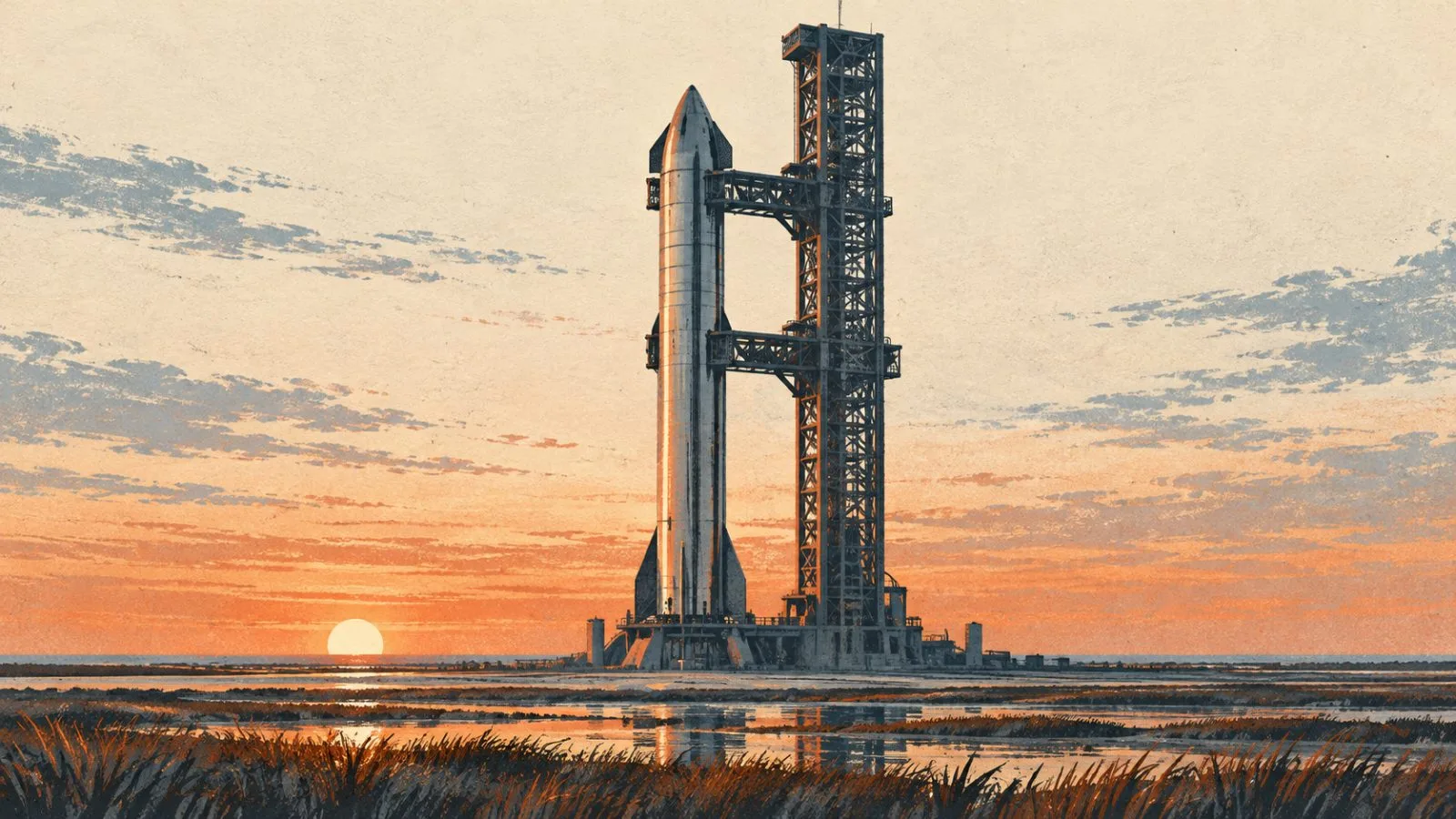 Workers arrive at the SpaceX headquarters in Starbase, Texas, under overcast skies. / TokenPost.ai