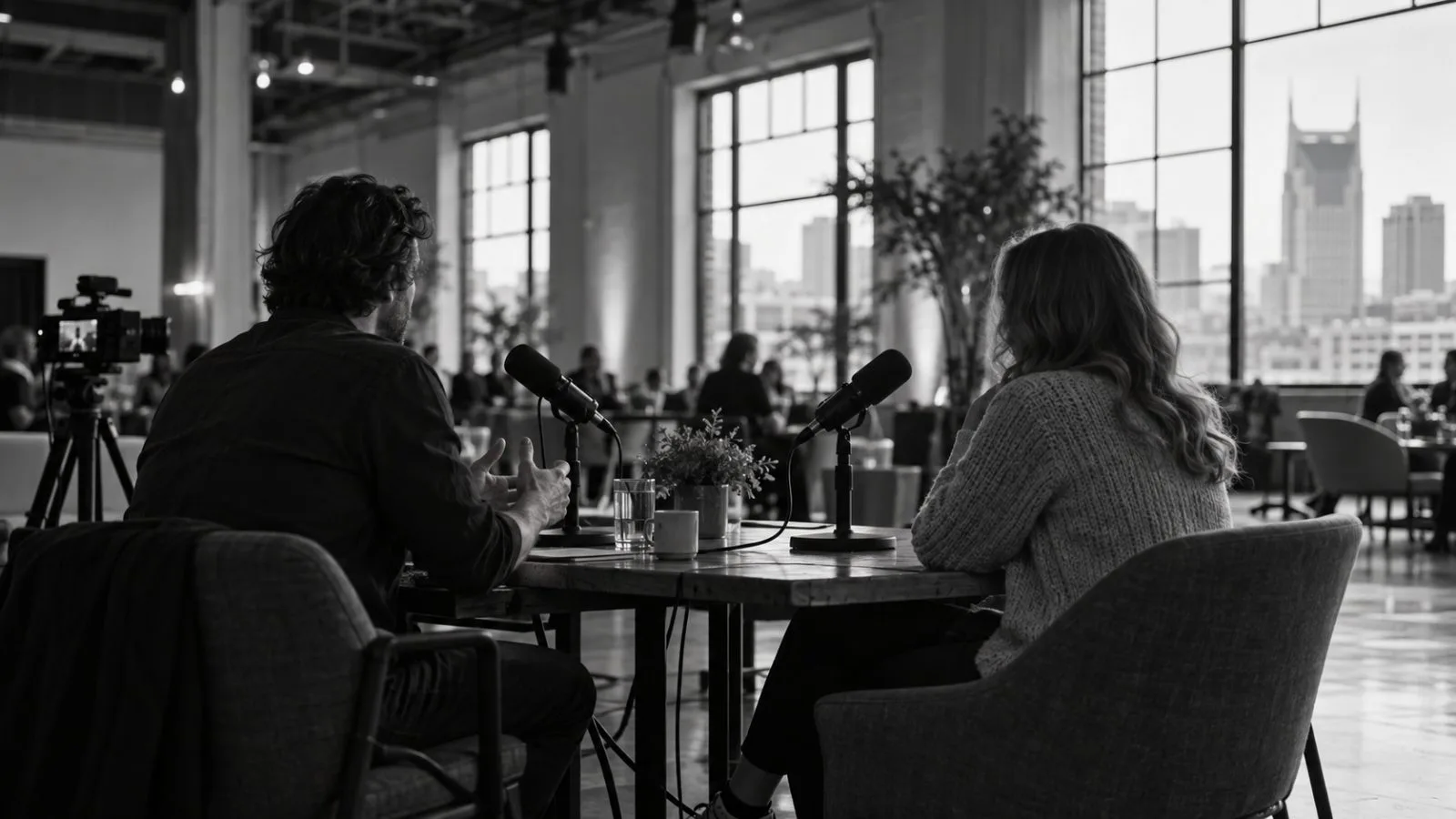 A video interview takes place at the Total Health event in Nashville, Tennessee (AI-generated image / EconoTimes)
