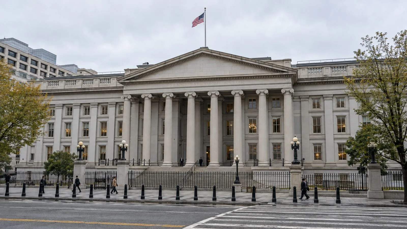 The U.S. Treasury Department stands along Pennsylvania Avenue in Washington, D.C. (AI-generated image / EconoTimes)