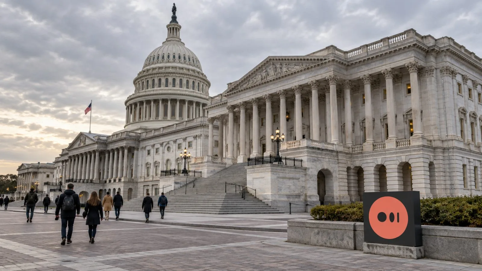 Visitors cross the Senate-side grounds at the U.S. Capitol in Washington under an overcast afternoon sky. / EconoTimes.ai