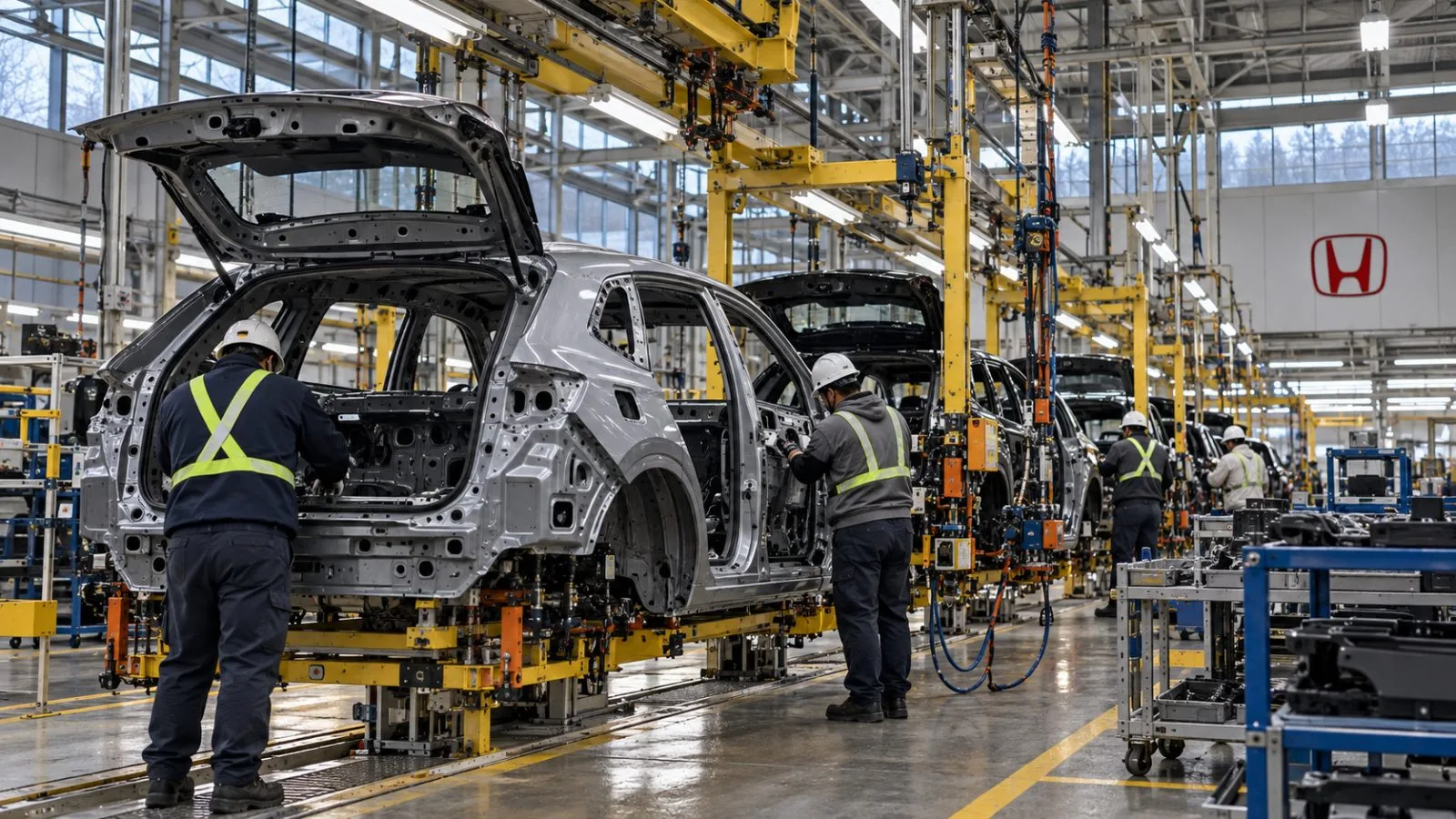 Attendees watch a speaker at an automotive industry conference in Detroit, Michigan / EconoTimes.ai