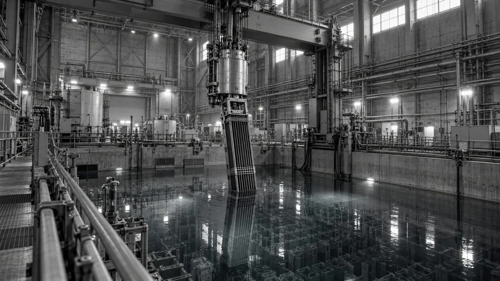 The Palisades nuclear plant stands on the shore of Lake Michigan in Covert Township, Michigan / EconoTimes.ai (mono)