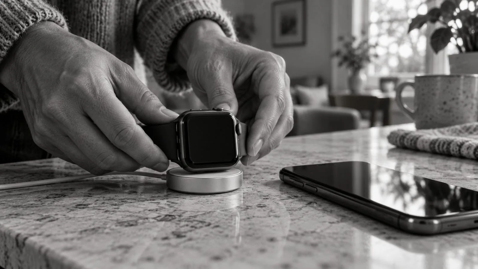 A foldable phone lies open for inspection on a workbench in Cupertino, California. / TokenPost.ai (mono)