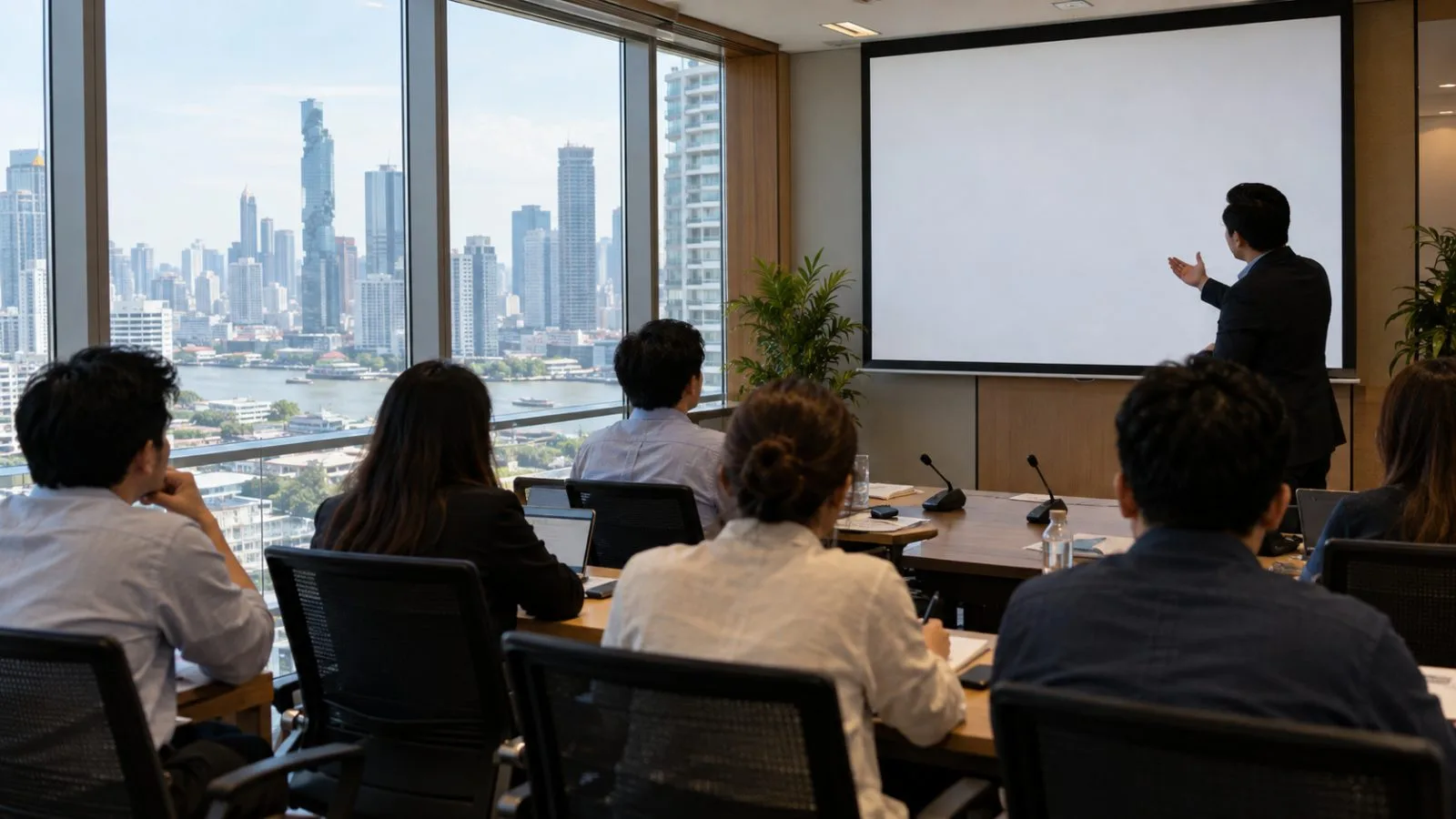 Journalists attend an asset management briefing in Bangkok, Thailand. (AI-generated image / EconoTimes)
