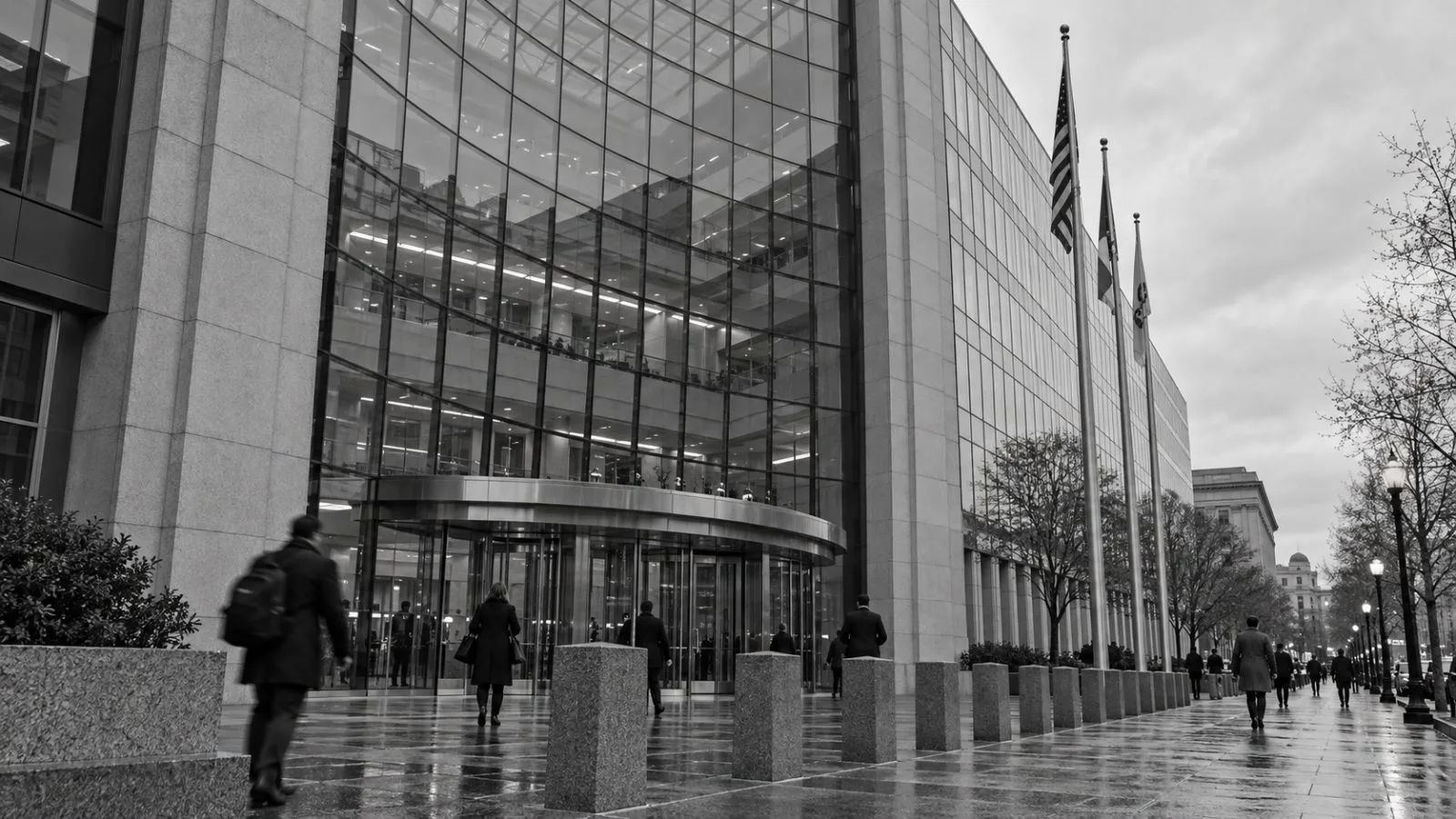 The U.S. Securities and Exchange Commission headquarters stands along F Street in Washington, D.C. (AI-generated image / EconoTimes)