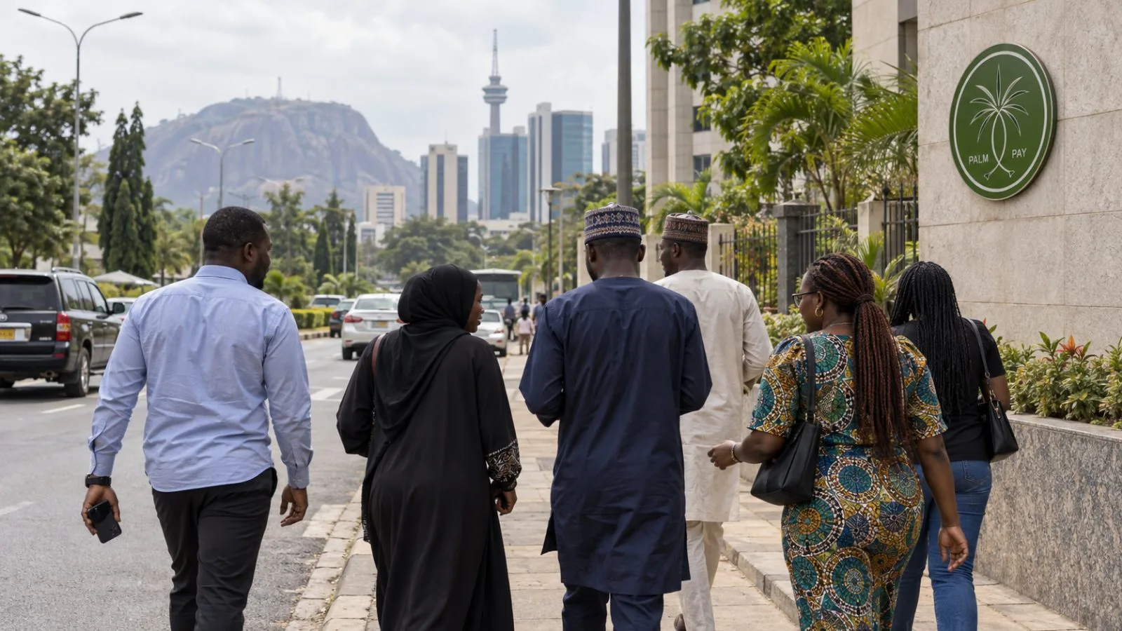 Participants walk along a street during a cyber-safety awareness event in Abuja, Nigeria. / EconoTimes.ai