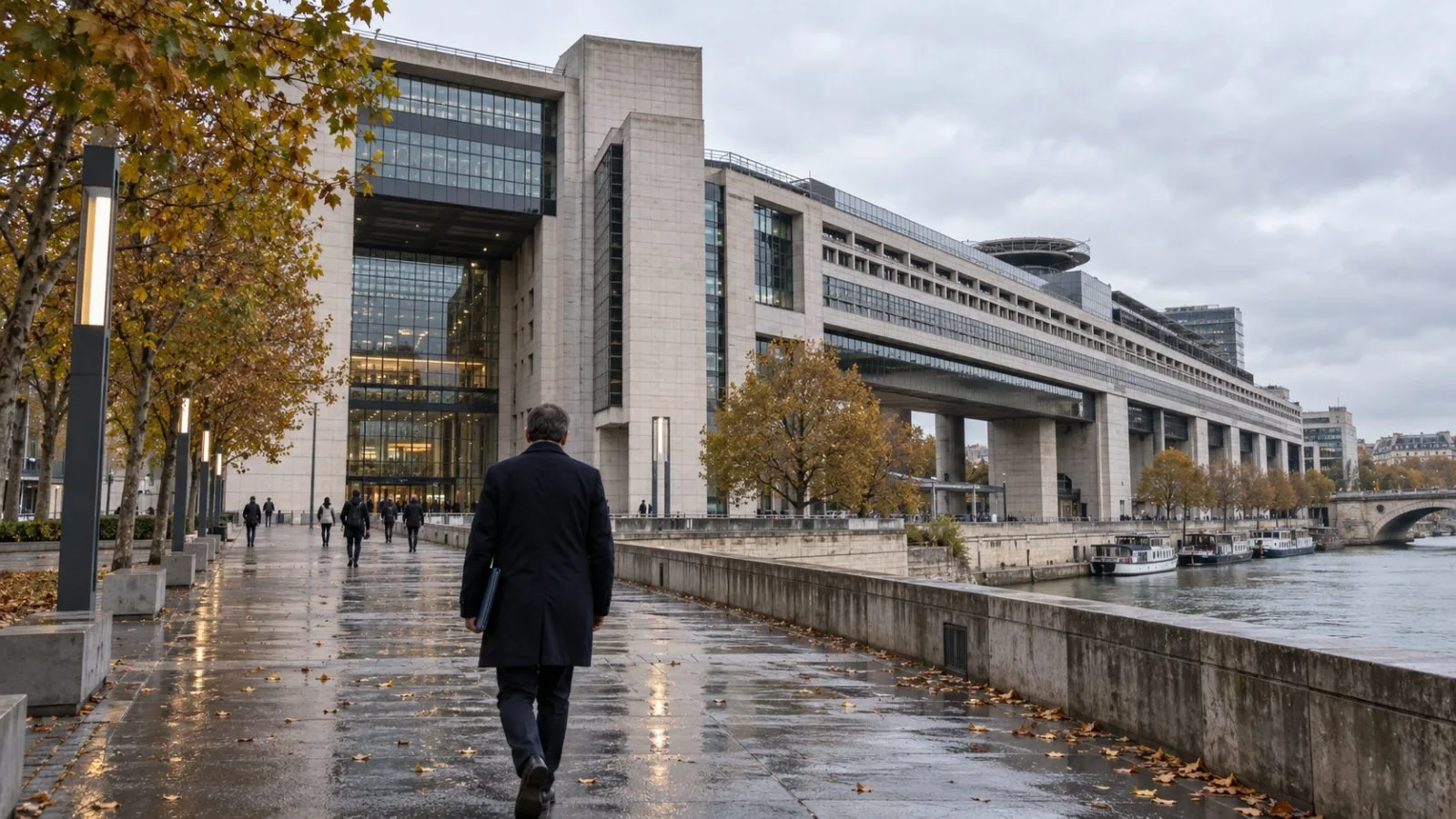 Pedestrians pass the French Ministry of Economy and Finance in Paris, France. (AI-generated image / EconoTimes)