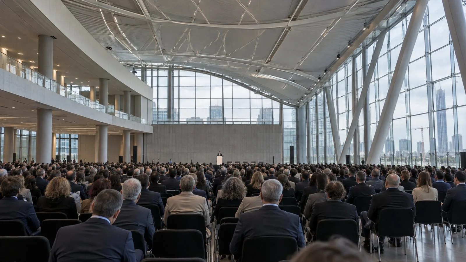 Delegates attend the League congress at Allianz MiCo in Milan, Italy. (AI-generated image / EconoTimes)