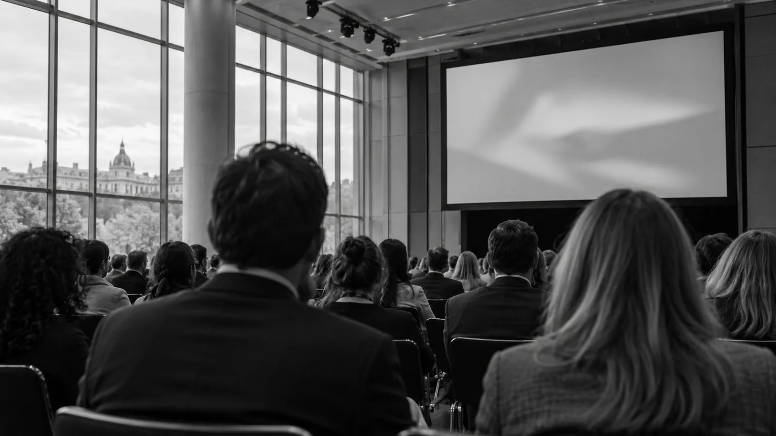 Delegates attend a clinical research session at the ESMO Congress in Madrid, Spain. (AI-generated image / EconoTimes)