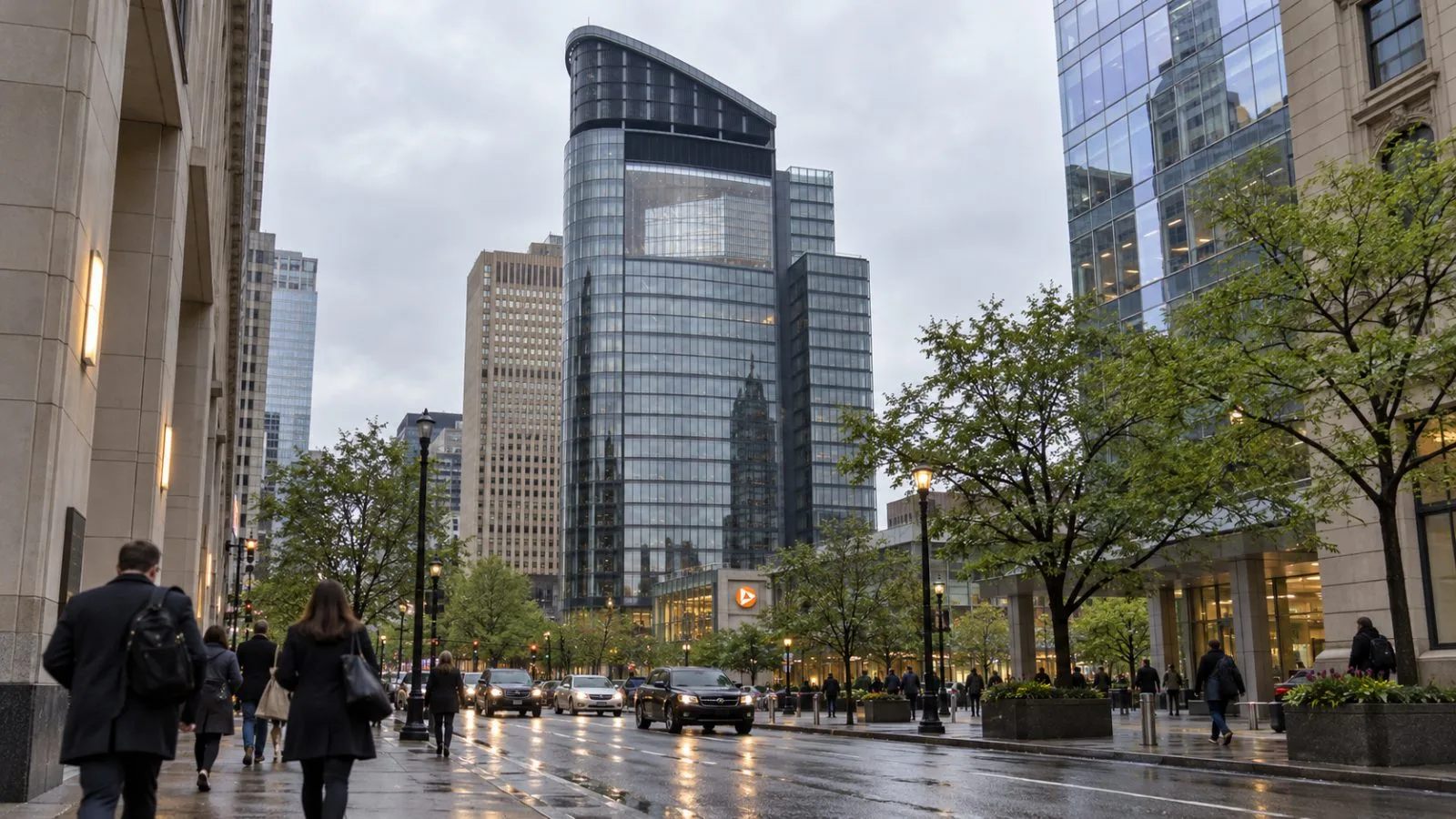 Cooling equipment stands outside a data center in Pittsburgh, Pennsylvania, on an overcast morning. / EconoTimes.ai