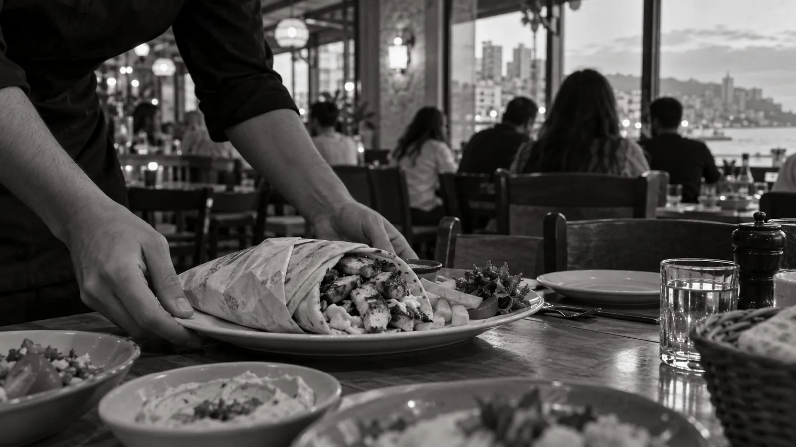 A chicken taouk sandwich is served at a restaurant in Beirut, Lebanon. (AI-generated image / EconoTimes)
