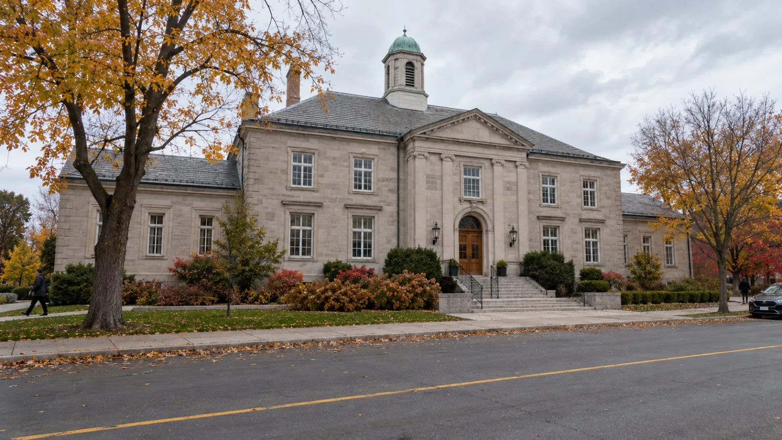 Hampstead Town Hall stands on a quiet street in Hampstead, Quebec, Canada. (AI-generated image / EconoTimes)