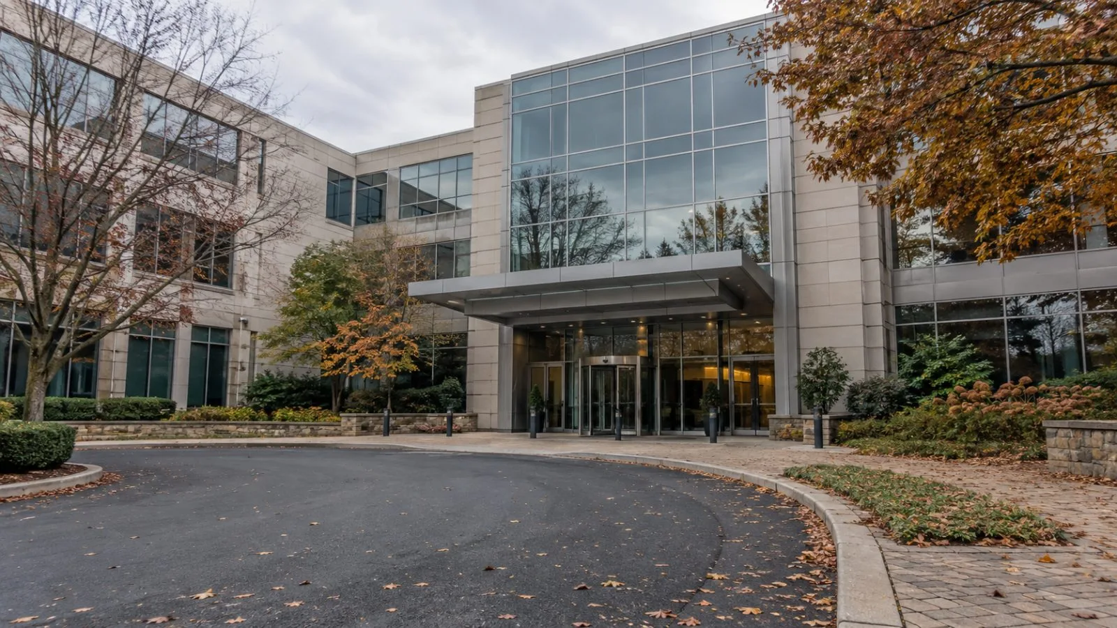An office entrance stands along Westbranch Drive in McLean, Virginia. (AI-generated image / EconoTimes)