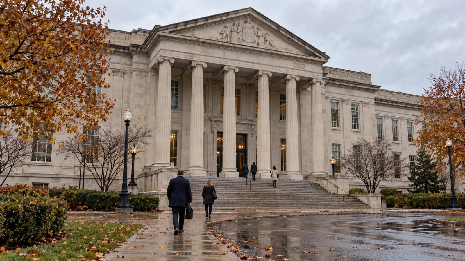 The Delaware Supreme Court building stands along a quiet street in Dover, Delaware. / EconoTimes.ai