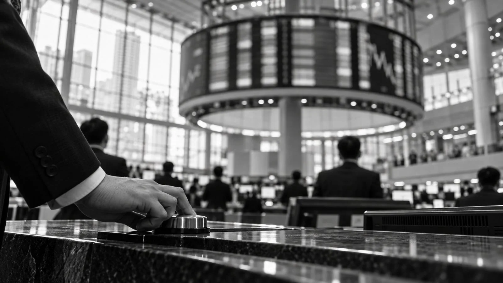 Pedestrians pass the Korea Exchange's Seoul office in Yeouido after Friday's trading session. / TokenPost.ai (mono)