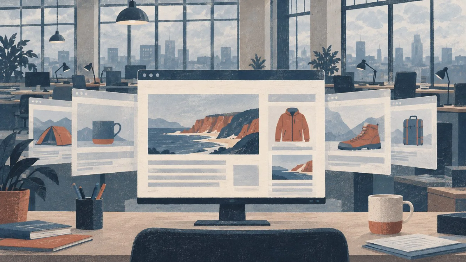 A publisher’s newsroom in London reflects the debate over contextual advertising and reader privacy (AI-generated image / EconoTimes)