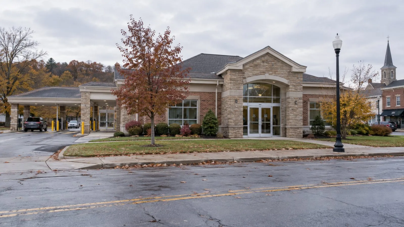 A community bank branch stands along East Main Street in Belleville, Pennsylvania (AI-generated image / EconoTimes)