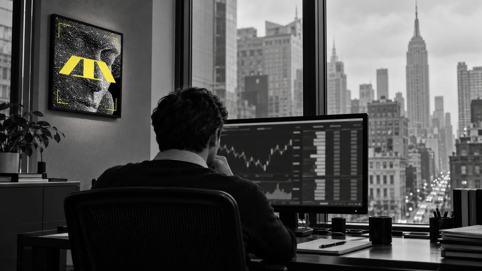 A trader reviews an order book on one screen in a New York office. / EconoTimes.ai