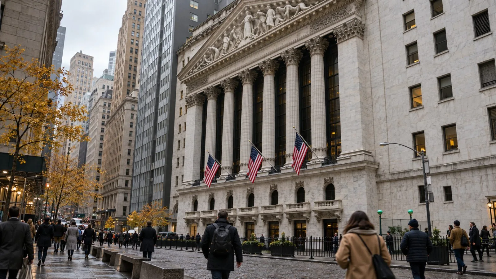 Pedestrians pass the New York Stock Exchange on Broad Street in New York City. / EconoTimes.ai