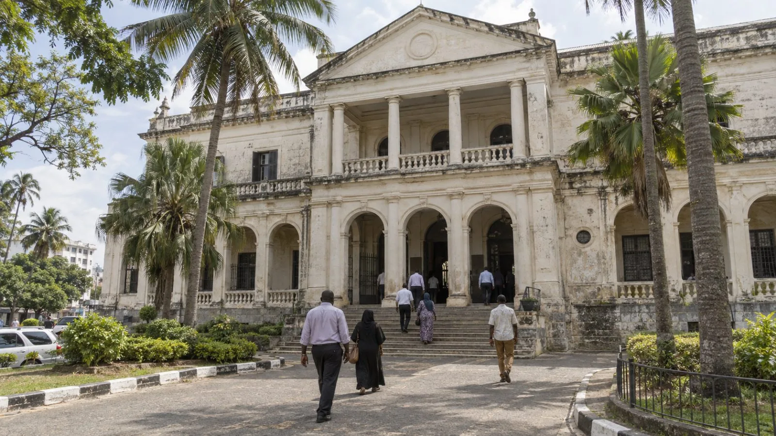 Visitors enter the Mombasa Law Courts in Mombasa, Kenya. (AI-generated image / EconoTimes)