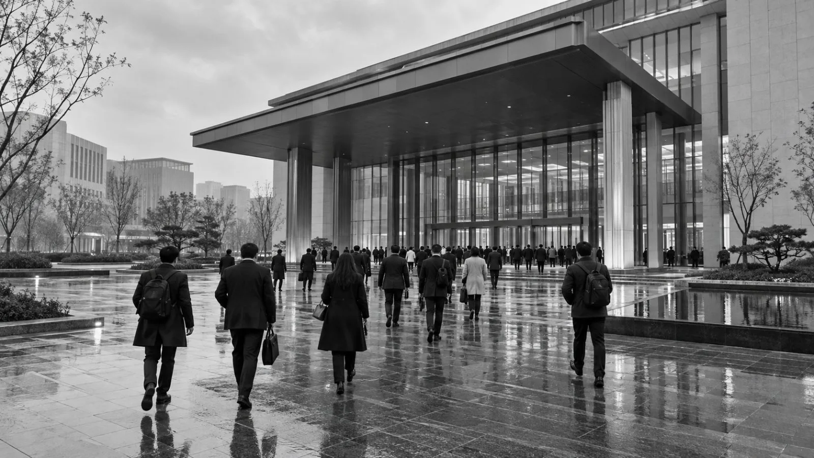 Delegates arrive at the Global Governance Forum venue in Xiongan, Hebei, China (AI-generated image / EconoTimes)