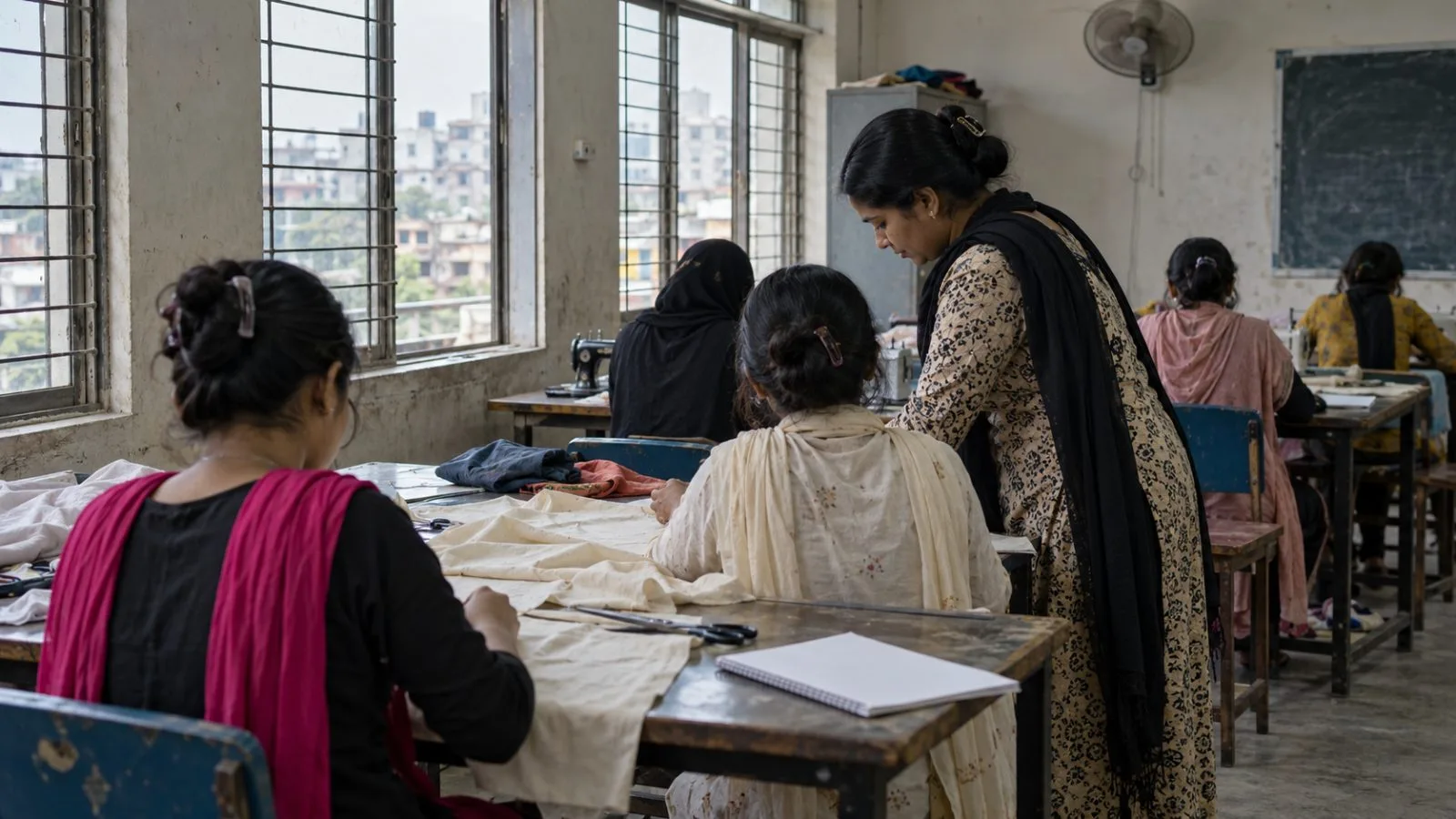 Young women take part in a vocational training session in Dhaka, Bangladesh (AI-generated image / EconoTimes)