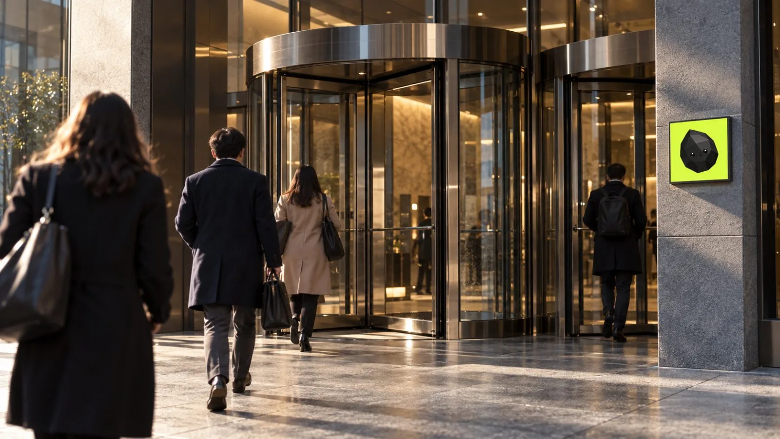 Office workers cross the plaza outside BlackRock’s headquarters in Hudson Yards, Manhattan. / TokenPost.ai (macro)