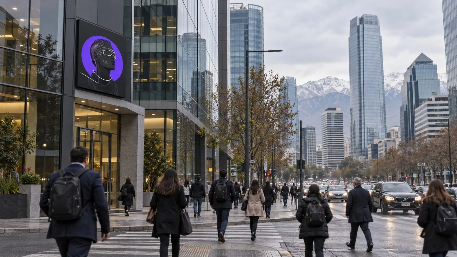 Pedestrians cross Avenida Apoquindo in Santiago’s Las Condes financial district, Chile. / EconoTimes.ai